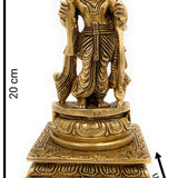 Premium Brass Sri Ram Idol, Shree Rama Statue for Home Temple & Pooja, Handmade Kodanda Rama Murti,Gold, 8 Inch, 1 Piece