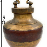 Bhunes Brass Antiques Kamandal | Brass Stoup | Gangajali With 2 Litre Capacity,Gold, 10.5 Inch, 1 Piece