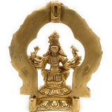 Brass Raj Matangi Devi Idol, Handcrafted Tantric Mahavidya Uchchhishta Chandalini Murti for Home Temple & Puja, 16cm, Pital Vigraha, Gold, 6.5 Inch, 1 Piece