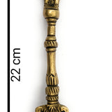 Brass Ganesh Theertha Spoon, Peetal Pital Temple Pooja Ladle, Ganesha Aarti Havan Spoon, Vinayaka Pittal Abhishekam Idol,Gold, 9 Inch, 1 Piece