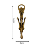 Bhunes Brass Bastar Art Bottle Opener, Tribal Handmande Opener,Gold, 8.5 Inch, 1 Piece