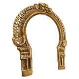 Brass Prabhavali Frame, Traditional Prabhawali Arch Wall Hanging for Temple, Mandir & Home Decor, Kirtimukha For Diety Prabhaval,Gold, 9 Inch, 1 Piece