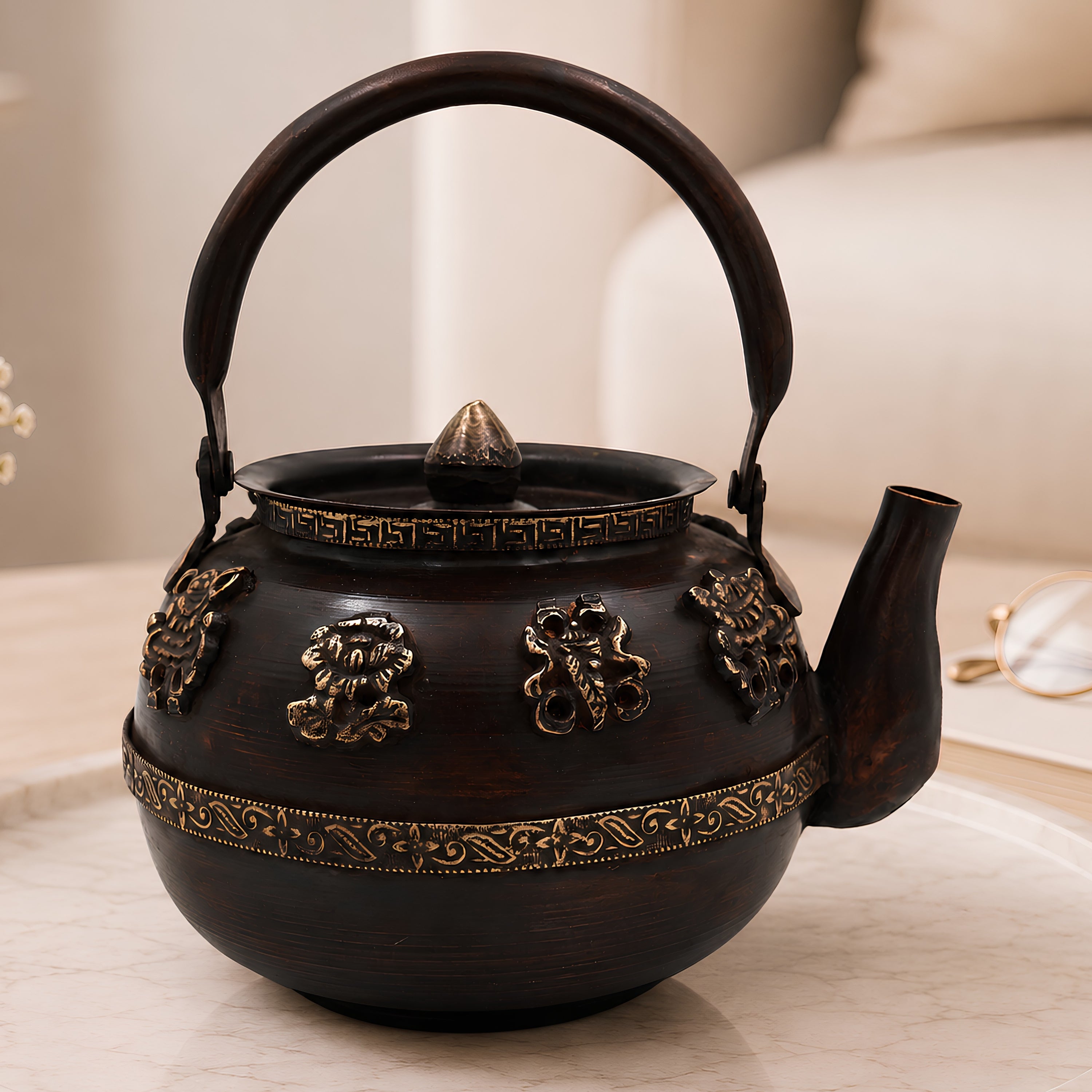 Brass Decorative Kettle 