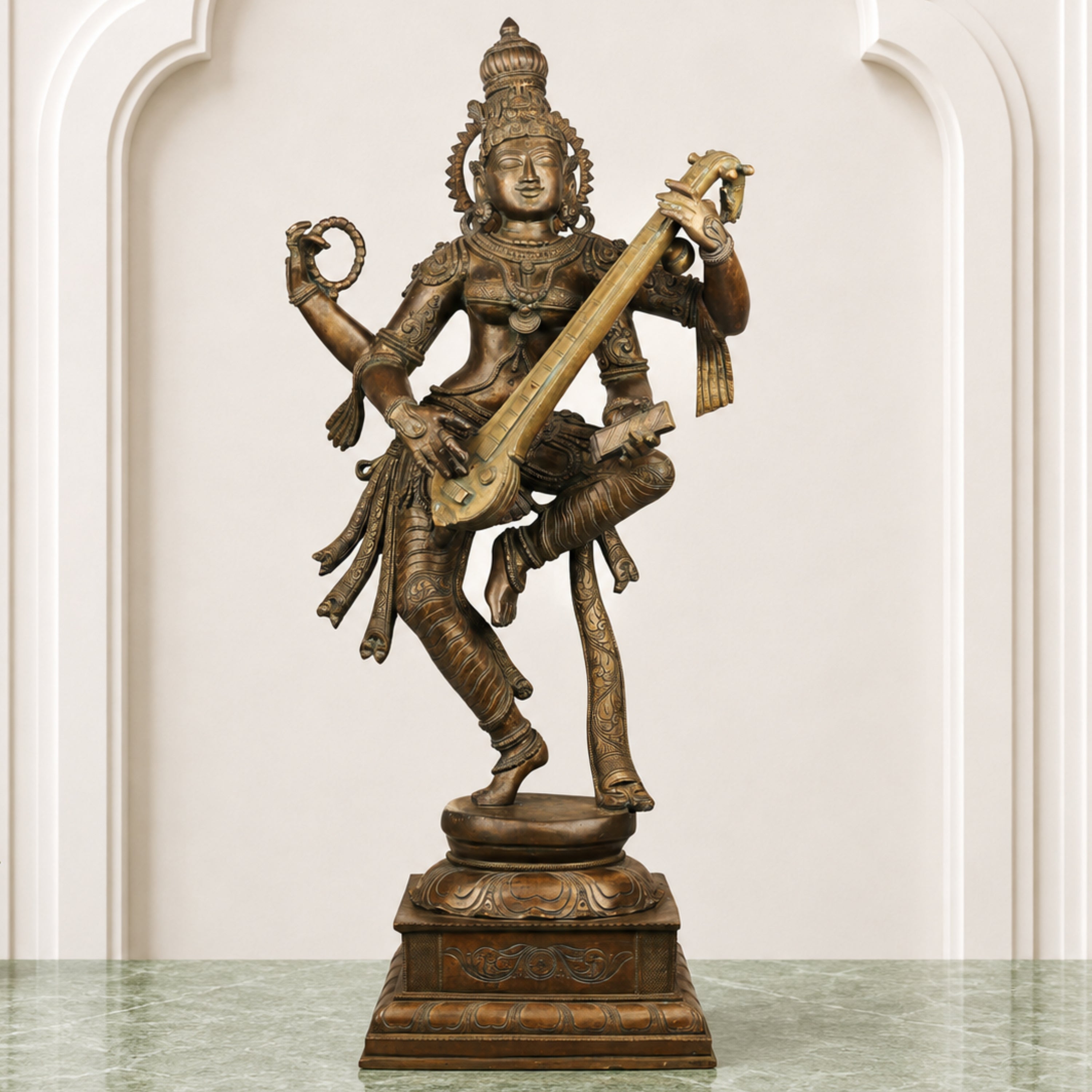 Panchaloha Saraswati Idol