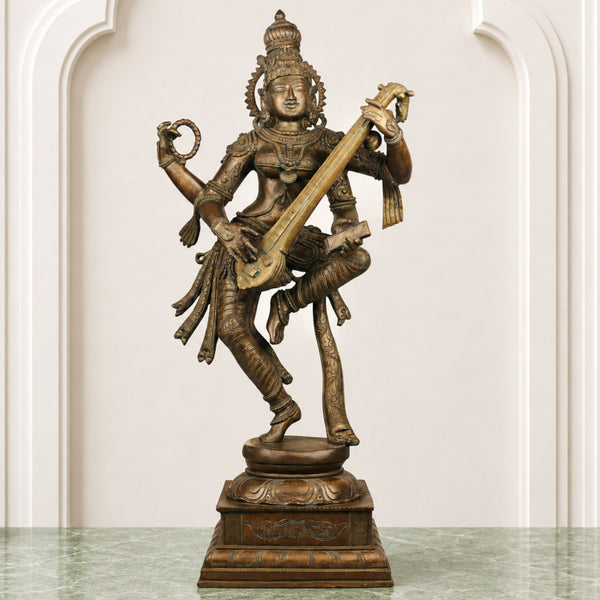Panchaloha Saraswati Idol