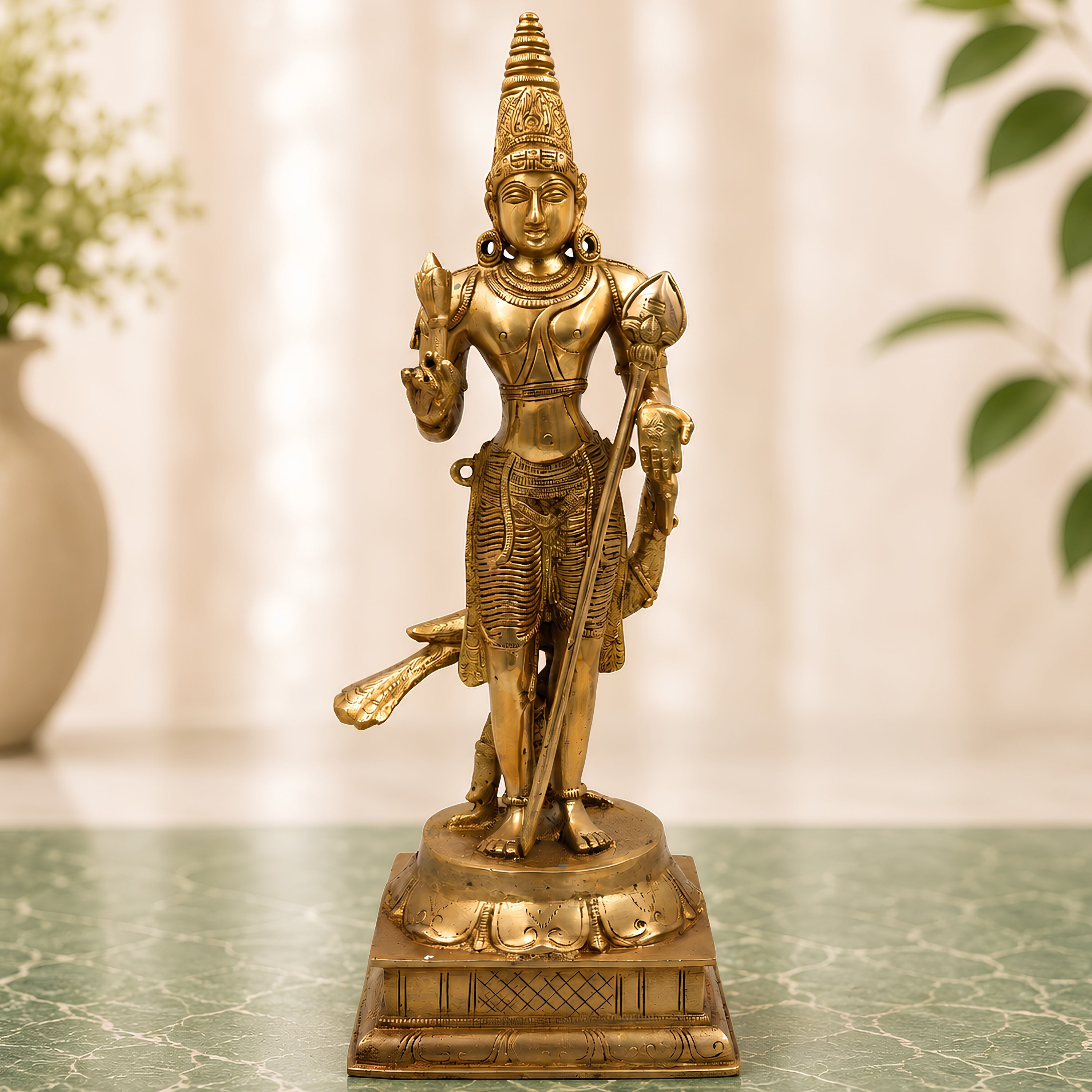 Brass Lord Murugan Idol