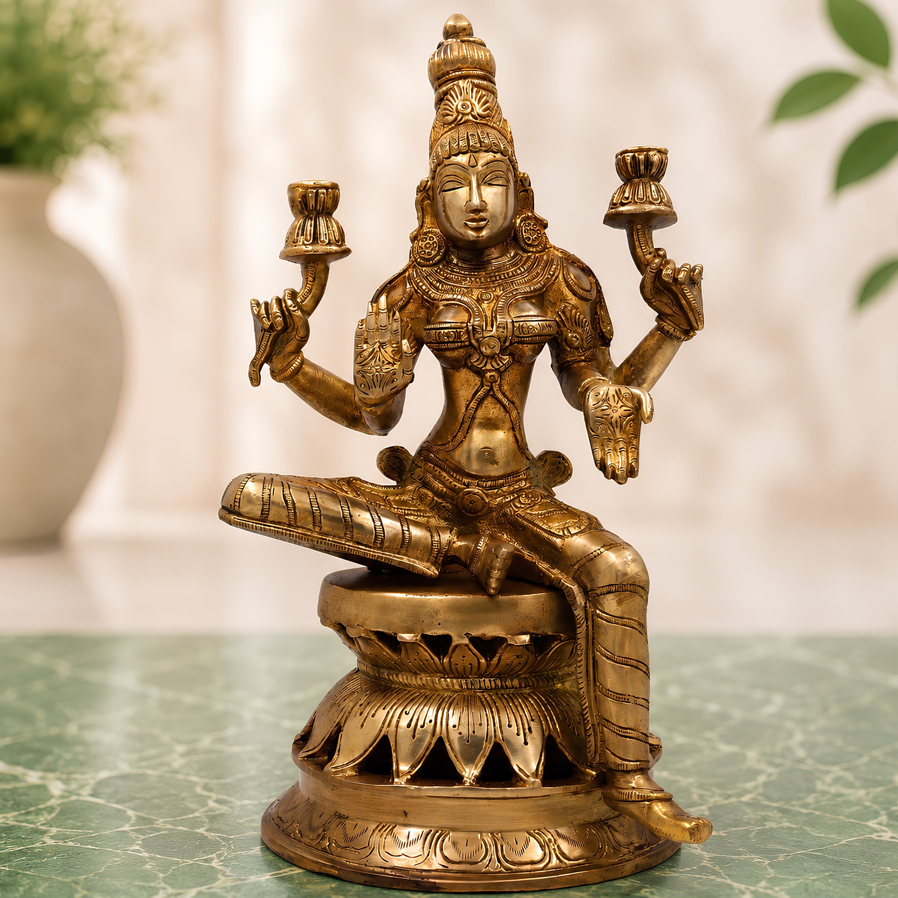  Brass Lakshmi Idol 