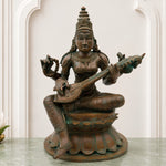 Bronze Goddess Saraswati Murti