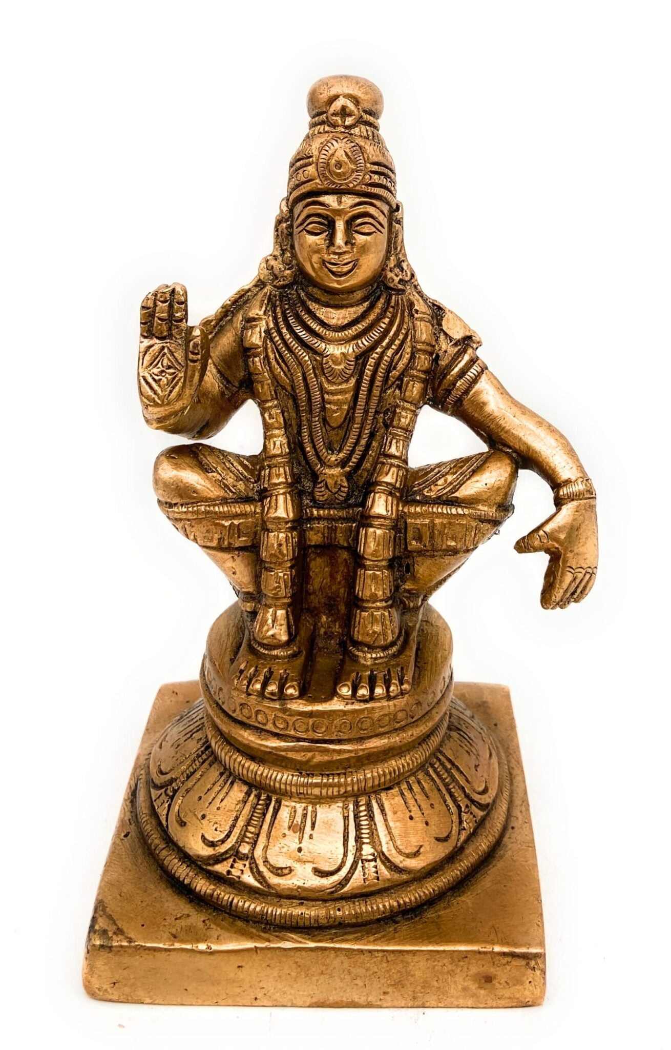 Brass Ayyappa Swamy Idol, Lord Ayyappan Swami Ji Ki Murti