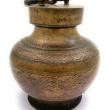 Bhunes Brass Antique Kamandal | Stoup | Gangajali With 1 Litre Capacity,Gold, 7.5 Inch, 1 Piece