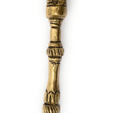 Brass Ganesh Theertha Spoon, Peetal Pital Temple Pooja Ladle, Ganesha Aarti Havan Spoon, Vinayaka Pittal Abhishekam Idol,Gold, 9 Inch, 1 Piece