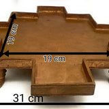 Bhunes Bronze Panchaloha Abhishek Patra Plate | Sacred Somasutra Peetam | Handmade Traditional Mandapam Chowki for Temple and Pooja | Ritual Shower Platform | Panchaloha Deity Base Stand, Brown, 12 Inch, 1 Piece