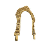 Bhunes Brass Prabhavali Frame Arch Wall Hanging for Home Temple – Prabhawali with Kirtimukha and Sheshnag for Deity Backdrop | Traditional Pooja Decor, Gold, 10.5 Inch, 1 Piece