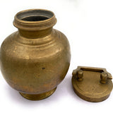 Bhunes Brass Antique Kamandal | Brass Stoup | Ganga Jali With 1 Litre Capacity,Gold, 8 Inch, 1 Piece