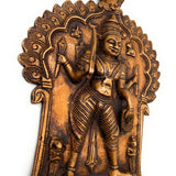 Brass Veerabhadreshwara Idol | Veerbhadra Swami Murti, Veerabhadra Mahadev Statue, South Indian Pooja Vigraha, Peetal Pratima for Home Temple & Decor, Gold, 11.5 Inch, 1 Piece