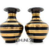 Brass Vases | Flower | Brass | Phooladaan | Vas | Vaz | Brass Vases For Home | Beautiful Vase | Brass Vase | Flower Vase - Set Of 2, Gold, 5 Inch, 1 Piece