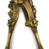 Bhunes Brass Antique Nut Cutter Sarota Beetel Betel Nut Cutter,Gold, 8 Inch, 1 Piece