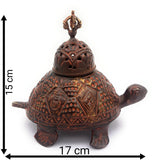 Brass Dhoop Dani Idol, Peetal Sambrani Burner, Pital Agarbatti Stand for Pooja, Traditional Pittal Dhoop Holder Murti, Brown, 6 Inch, 1 Piece