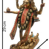 Handcrafted Brass Mahakali Durga Idol – Kali Maa, Kalika Devi, Chamundeshwari, Bhadra Kali Statue for Home Temple & Puja Decor,Gold, 11.5 Inch, 1 Piece
