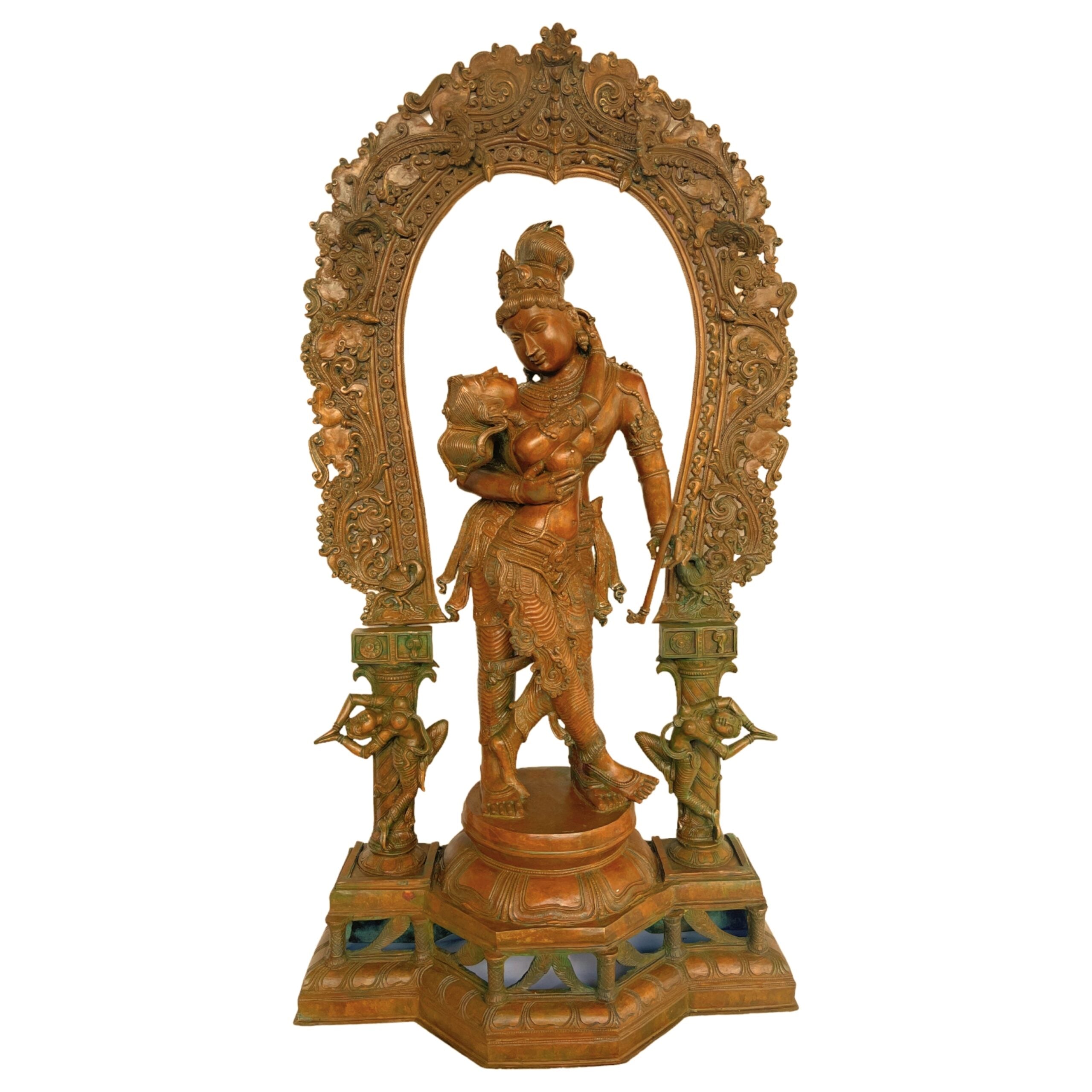 Handcrafted Panchaloha Bronze Radha Krishna Idol