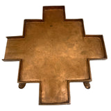 Bhunes Bronze Panchaloha Abhishek Patra Plate | Sacred Somasutra Peetam | Handmade Traditional Mandapam Chowki for Temple and Pooja | Ritual Shower Platform | Panchaloha Deity Base Stand, Brown, 12 Inch, 1 Piece