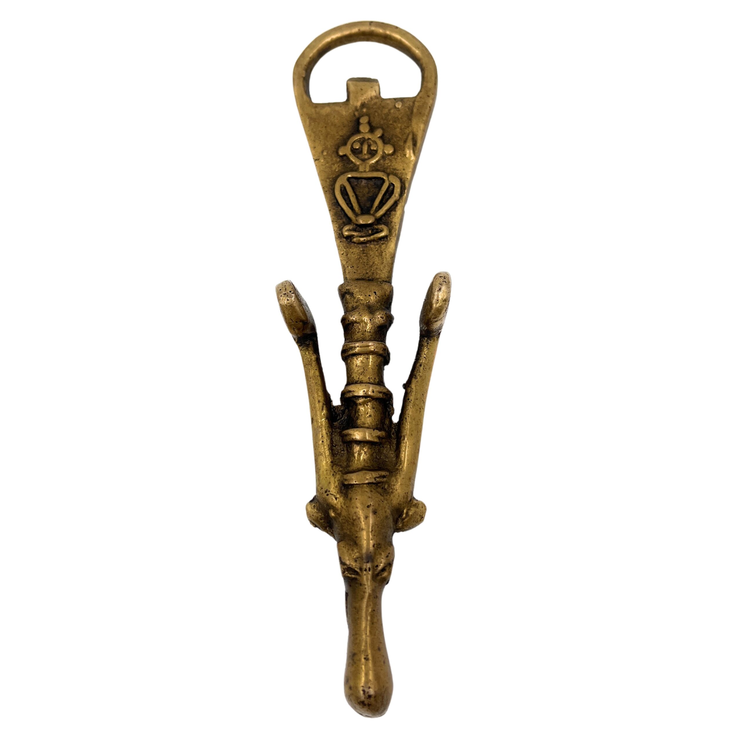 Brass Bastar Art Bottle Opener, Tribal Handmande Opener