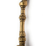 Brass Ganesh Theertha Spoon, Peetal Pital Temple Pooja Ladle, Ganesha Aarti Havan Spoon, Vinayaka Pittal Abhishekam Idol,Gold, 9 Inch, 1 Piece