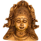 Brass Parvati Head Idol – Gauri Uma Shakti Mahadevi Murti for Pooja, Decor & Gifting, 8.5 Inch, 1 Piece