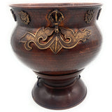 Bhunes Brass Decor Bowl Bowls Pittal Ka Katora With Stand,Brown, 8.5 Inch, 1 Piece