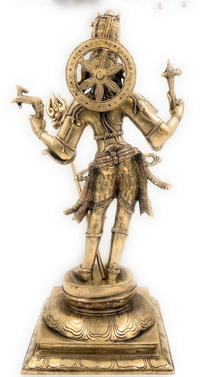 bhunes brass shiva statues, lord shiv idol, shankar ki murti, home décor, showpiece,gold, 21.5 inch, 1 piece