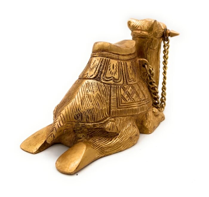 bhunes brass camel | camel | home decor| gift | sculptures | murti | showpeices |brass decoratives | gift | camel brass | camel | oont,gold, 4 inch, 1 piece