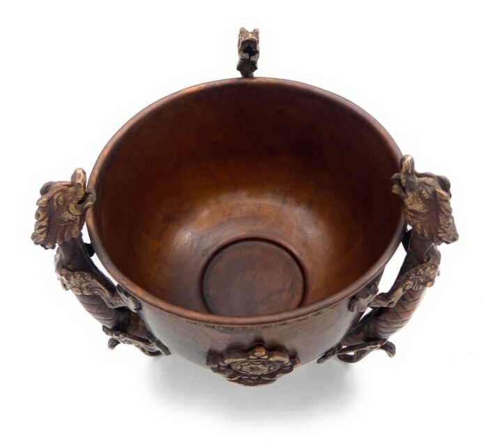 bhunes brass decor bowl bowls pittal ka katora with stand,brown, 6 inch, 1 piece