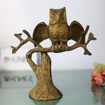 Brass Owl Idol