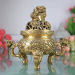 Brass Dragon Bowl Idol Peetal Pitala Pittalam Tambra Hitale Velli Pittal Decorative Dragon Box, Handcrafted Pitalu Dragon Bowl, Gold, 8 Inch, 1 Piece