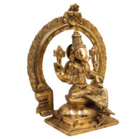 Brass Varahi Amman Idol | Varahi Devi Murti | Varahi Mata Statue | Varahi Ammavaru Vigraha | Varahi Bhagavathi Moorthi for Pooja, Temple & Home Decor, Gold, 12 Inch, 1 Piece - Image 3