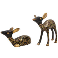 Brass Deer Idol Set of 2 – Peetal Mriga, Harin, Maan & Blackbuck Figurines | Decorative Brass Pittal Axis Deer Statue Showpiece for Home , Gold, 4.5 Inch, 1 Piece - Image 4