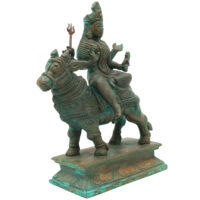 Handcrafted Panchaloha Maha Gowri Idol – Shwetambardhara Gauri Devi | Navadurga Ashtami Durga Statue for Temple & Pooja Decor,Brown, 7 Inch, 1 Piece - Image 3