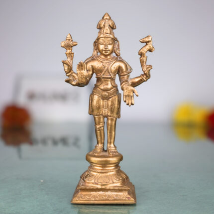 Handmade Panchaloha Bronze Shiva Idol