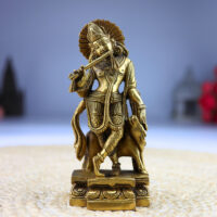 Brass Krishna with Cow Idol