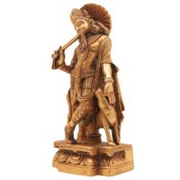Brass Krishna with Cow Idol | Gopal Govinda Murti | Bal Gopal Kanha Statue | Shyamsundar Murli Manohar Pital Vigraham for Home Decor & Puja,Gold, 6.5 Inch, 1 Piece - Image 4
