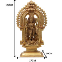 Maa Durga Devi Brass Idol with Prabhavali – Mahishasura Mardini | Shakti | Simhavahini | Ambika | Vaishno Mata Statue for Pooja, Temple & Home Decor,Gold, 11.5 Inch, 1 Piece - Image 6