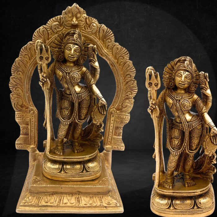 brass ardhanarishvara idol