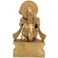 Handcrafted Brass Hanuman Idol – Maruti, Bajrang Bali, Anjaneya, Pavanputra, Mahavira Murti for Home Temple, Puja & Gifts,Gold, 8 Inch, 1 Piece - Image 5