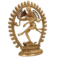 Brass Nataraja Idol – Lord Shiva Cosmic Dance Statue, Adalvallan, Natraj, Natesa Murti for Home, Temple, Puja & Office Decor,Gold, 12 Inch, 1 Piece - Image 3