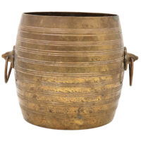 Bhunes Brass Antique Planter Pot | Pots | Pittal Ka Katora | Brass Antiques,Gold, 6.5 Inch, 1 Piece - Image 2