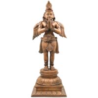 Handcrafted Panchaloha Bronze Garuda Dev Idol | Vishnu Vahana Suparna Statue | Traditional South Indian Chola Art Sculpture,Brown, 23 Inch, 1 Piece - Image 2