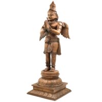 Handcrafted Panchaloha Bronze Garuda Dev Idol | Vishnu Vahana Suparna Statue | Traditional South Indian Chola Art Sculpture,Brown, 23 Inch, 1 Piece - Image 4