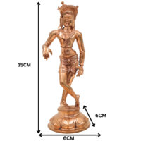 Vrishavahana Shiva Idol in Panchaloha Bronze, Mahadev Murti, Bholenath Statue, Handmade Chola Art Shiva for Puja & Home Décor,Gold, 6 Inch, 1 Piece - Image 6