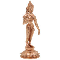Handmade Bronze Parvati Idol | Panchaloha Uma Gauri Shakti Devi Statue | Traditional South Indian Chola Art Sculpture for Puja & Home Decor,Gold, 5 Inch, 1 Piece - Image 3
