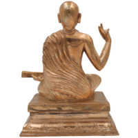 Handmade Bronze Madhvacharya Idol | Purna Prajna Statue | Ananda Tirtha Murti | Jagadguru Dvaita Vedanta Sculpture | Spiritual Home & Temple Decor,Gold, 9.5 Inch, 1 Piece - Image 5